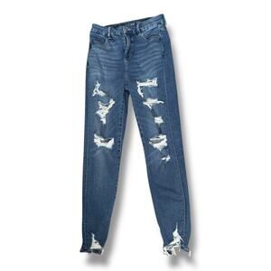 American Eagle The Dream Jean Distressed Skinny Jeans Size 4 Regular Stretch‎